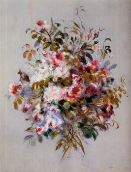 Pierre Auguste Renoir : A Bouquet of Roses